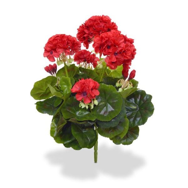 Geranium kunstplant boeket 40 cm rood 4