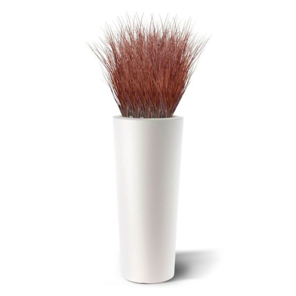 Grasboeket 40 cm rood Dit rode kunst Grasboeket 40 cm is perfect te gebruiken om plantenbakken mee op te steken. Door zijn opbouw staat het kunstgras bijzonder goed op hoge potten