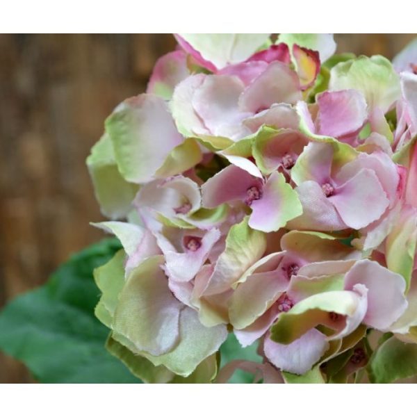 Kunst steelbloemen Hortensia Deluxe steelbloem 45 cm roze 2