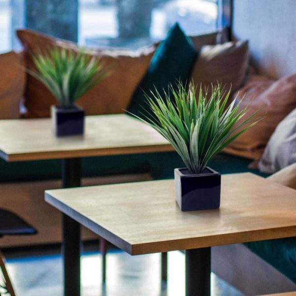 Kunst Bamboegras 25 cm donkergroen in pot 4