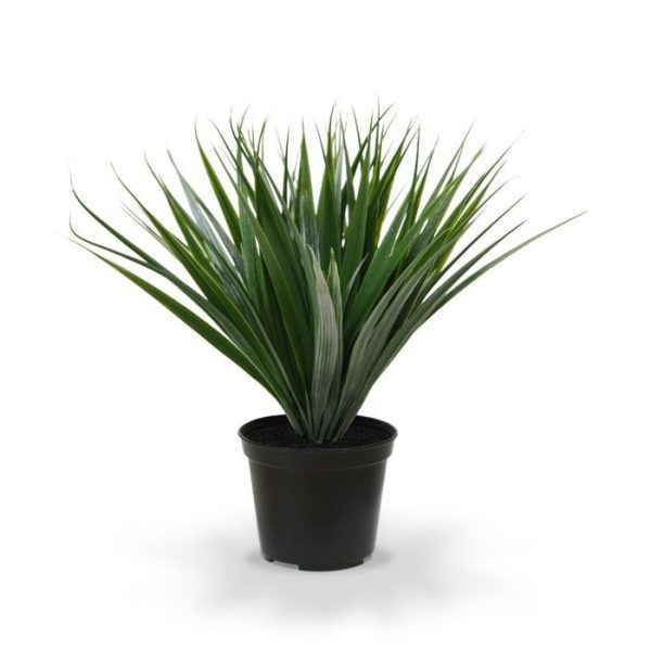 Kunst Bamboegras 25 cm donkergroen in pot 6