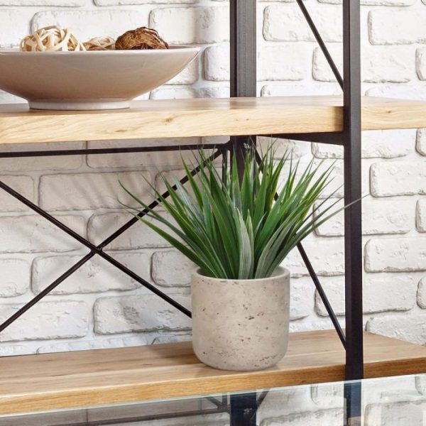 Kunst Bamboegras 25 cm donkergroen in pot 7