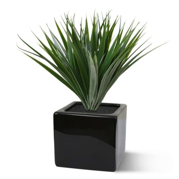 Kunstbloemen waarvan 9 cm steel. De kunst bamboegras plantjes zijn perfect op te steken in een mooie schaal