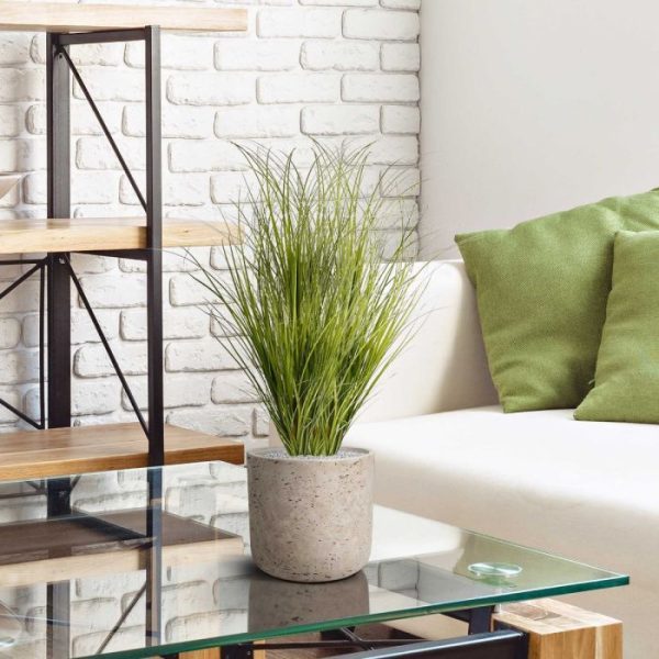 Kunst Grasboeket 60 cm wide groen 10