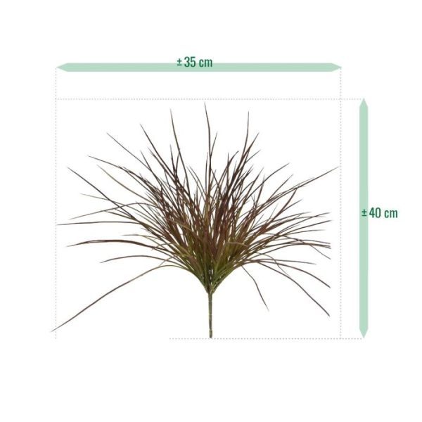 Kunst-Grasboeket-W-40cm-Burgundy-3 maar een perfecte afwerking die gedetailleerd levensecht is nagemaakt. Zodat u natuurgetrouw kunt genieten van de vrolijke grassprietjes van dit boeket. De variatie in dikte
