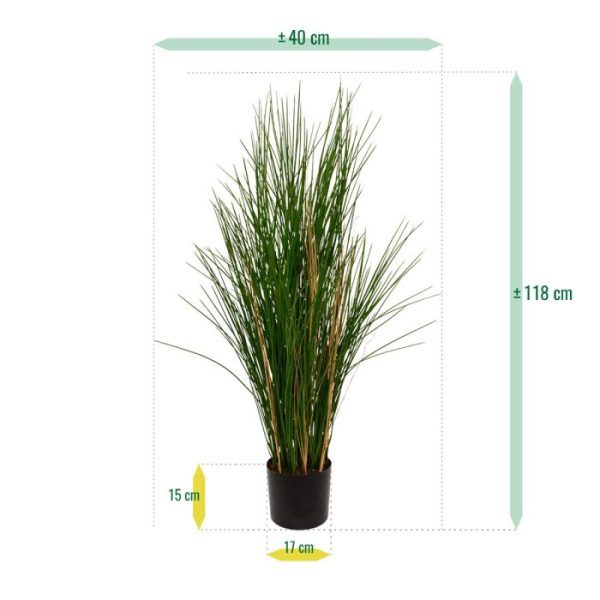 Kunst Grasplant 120 cm UV in pot 5