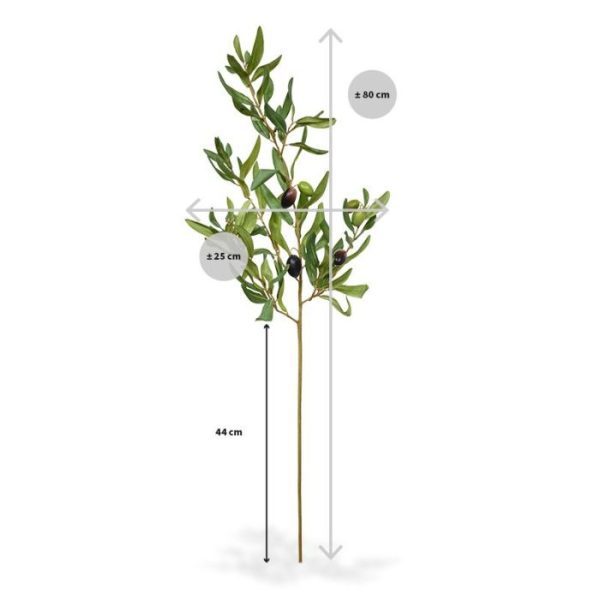 Kunst Olijftak Deluxe 85 cm Kunst Olijftak Deluxe is een mooie kunsttak met verschillende zijtakken