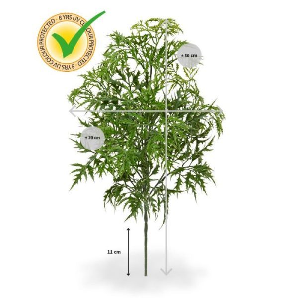 Kunststof Ming Aralia Tak 50 cm groen UV Deze uv bestendige