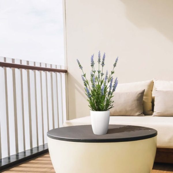 Lavendel Kunstplant 50 cm blauw UV in pot 7