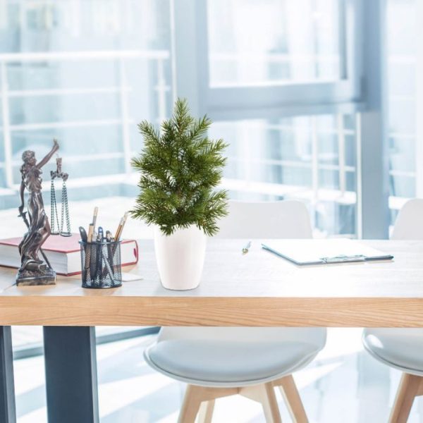 Mini kunstkerstboom 28 cm in pot 6
