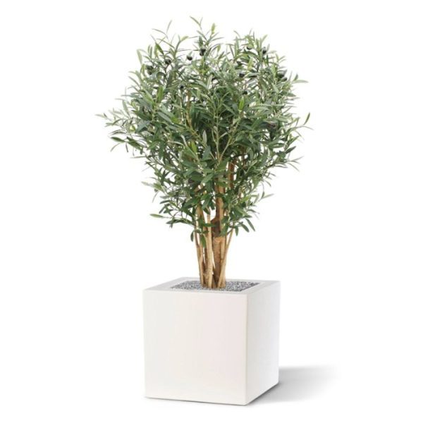 Groene kunstbomen Olijf kunstboom deluxe 100 cm 2