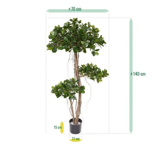 Panda Bonsai kunstboom 140 cm 5