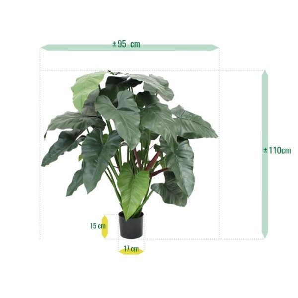 Philodendron XL 120 cm kunstplant 8