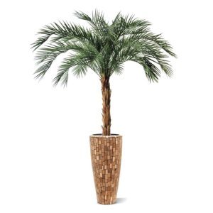 Met deze schitterende kunstzijden phoenixpalm haalt u de tropische sfeer in 1 handomdraai in huis! De kunstpalm