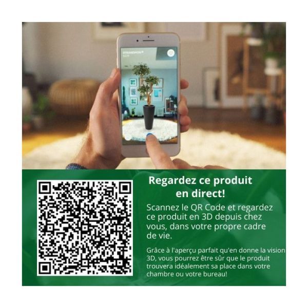 Groene kunstplanten welke gecultiveerd is voor decoratieve doeleinden. En dat is te zien! De kunstbonsai is gemaakt van een samengestelde grove stam van echt hout