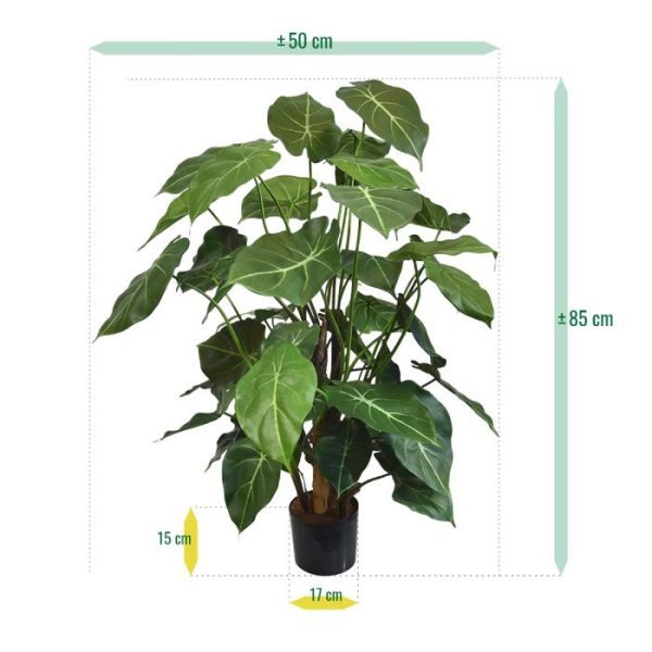 diepgroene bladeren met witte nerven groeien? Net echt! Dankzij het gebruik van echte houten stammen en de hoogste kwaliteit vulkunstof en kunstzijde