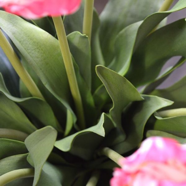 Van Gogh Tulp kunstbloem 70 cm rood wit 5