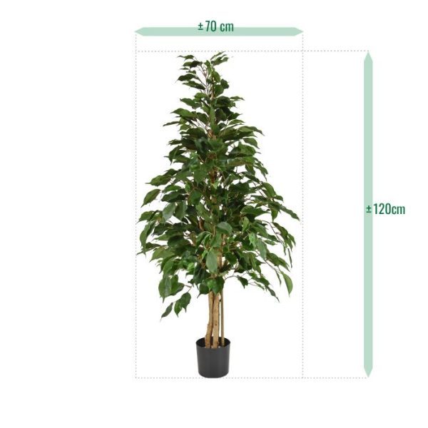 Ficus Exotica kunstplant 120cm groen 5